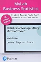 Statistics for Managers Using Microsoft Excel Mylab, 18-weeks Access Card
