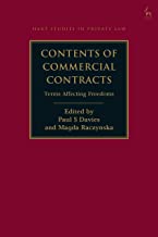 Contents of Commercial Contracts: Terms Affecting Freedoms