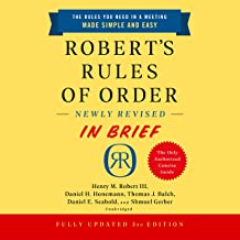 Robert’s Rules of Order Newly Revised in Brief