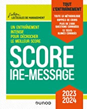 Score IAE-Message: Tout l'entraînement