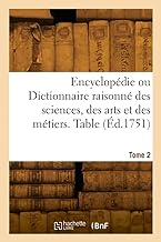 Encyclopedie. Table. Tome 2