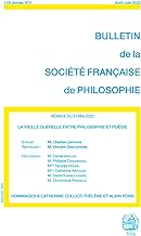La vieille querelle entre philosophie et poésie (Bulletin de la SFP, 2022/2)
