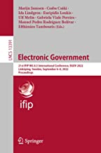 Electronic Government: 21st Ifip Wg 8.5 International Conference, Egov 2022, Linköping, Sweden, September 6-8, 2022, Proceedings: 13391