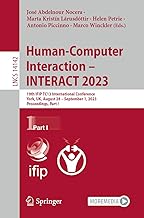 Human-Computer Interaction - Interact 2023: 19th IFIP TC13 International Conference, York, UK, August 28 - September 1, 2023, Proceedings: 14142