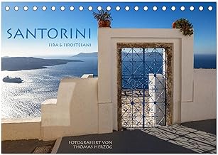Santorini Fira & Firostefani (Tischkalender 2024 DIN A5 quer), CALVENDO Monatskalender: Santorini Fira & Firostefani