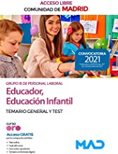 Educador, Educación Infantil Grupo III de la Comunidad de Madrid (acceso libre). Temario general y test