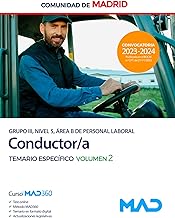 Conductor (Grupo III, Nivel 5, Área B de Personal Laboral) de la Comunidad de Madrid. Temario específico volumen 2