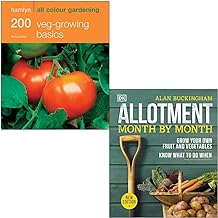 200 Veg-Growing Basics By Richard Bird & [Hardcover] Allotment Month By Month By Alan Buckingham 2 Books Collection Set