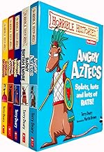 Horrible Histories Collection 5 Books Set By Terry Deary (Angry Aztecs, Barmy British Empire, Stormin' Normans, Smashing Saxons, Gorgeous Georgians)