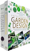 RHS Encyclopedia of Garden Design By DK & RHS Encyclopedia Of Plants and Flowers By Christopher Brickell 2 Books Collection Set