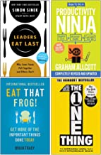 Leaders Eat Last, How to be a Productivity Ninja, Eat That Frog, The One Thing 4 Books Collection Set
