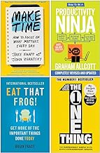 Make Time, How to be a Productivity Ninja, Eat That Frog, The One Thing 4 Books Collection Set