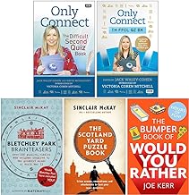 Only Connect The Difficult Second Quiz Book, The Official Quiz Book, Bletchley Park Brainteasers, The Scotland Yard Puzzle Book, The Bumper Book of Would You Rather 5 Books Collection Set