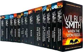 The Courtney Series 1-13 Books Collection Set By Wilbur Smith (When The Lion Feeds, The Sound Of Thunder, A Sparrow Falls, The Burning Shore,Power of the Sword, Rage,A Time to Die,Golden Fox & More)