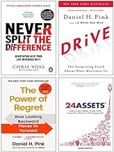Never Split the Difference, Drive, The Power of Regret, 24 Assets 4 Books Collection Set