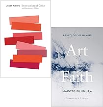 Interaction of Color By Josef Albers & [Hardcover] Art And Faith A Theology Of Making By Makoto Fujimura, N. T. Wright 2 Books Collection Set