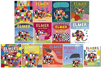Elmer Classic Picture Books Collection 13 Books Set By David McKee (Elmer, Elmer and Super El, Lost Teddy, Race, Rainbow, Tune, Wilbur, Snow, Elmer's Birthday & More)