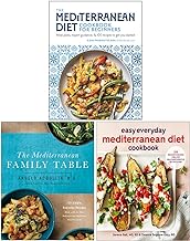 The Mediterranean Diet Cookbook for Beginners, The Mediterranean Family Table [Hardcover] & Easy Everyday Mediterranean Diet Cookbook 3 Books Collection Set
