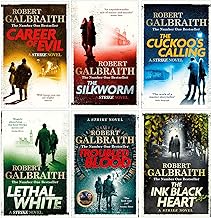 Cormoran Strike Series 6 Books Collection Set (The Cuckoo's Calling, The Silkworm, Career of Evil, Lethal White, Troubled Blood & The Ink Black Heart)