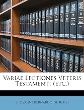 Variae Lectiones Veteris Testamenti (Etc.)