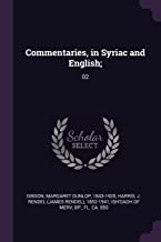 COMMENTARIES IN SYRIAC & ENGLI