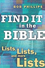 Find It In The Bible: Lists, Lists, And More Lists: Lists, Lists, and Lists