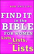 Find It In The Bible For Women: Lists, Lists, and More Lists
