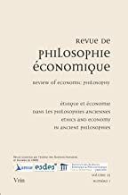 Éthique et économie dans les philosophies anciennes