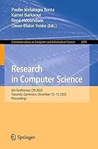 Research in Computer Science: 6th Conference, CRI 2023, Yaounde, Cameroon, December 12–13, 2023, Proceedings: 2085