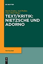 Text/Kritik: Nietzsche Und Adorno: 2