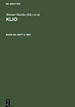 Klio, Band 69, Heft 2, Klio (1987)