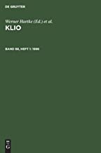 Klio, Band 68, Heft 1, Klio (1986)