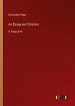 An Essay on Criticism: in large print