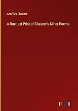 A One-text Print of Chaucer's Minor Poems