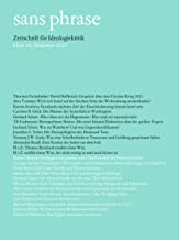 sans phrase - Zeitschrift für Ideologiekritik; Heft 20, Sommer 2022