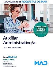 Auxiliar Administrativo/a del Ayuntamiento de Roquetas de Mar. Test del temario
