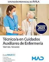 Técnico/a en Cuidados Auxiliares de Enfermería de la Diputación Provincial de Ávila. Test del temario