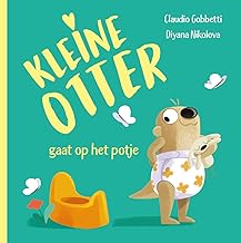 Kleine Otter gaat op het potje