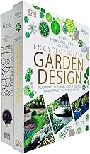 RHS Encyclopedia of Garden Design By DK & RHS Encyclopedia Of Plants and Flowers By Christopher Brickell 2 Books Collection Set