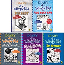Diary of a Wimpy Kid Series 12-16 Collection 5 Books Set By Jeff Kinney (Big Shot [Hardcover], The Deep End, Wrecking Ball, The Meltdown, The Getaway)