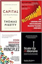 Capital in the Twenty-First Century, Blitzscaling, The Profits Principles, Scale Up Millionaire 4 Books Collection Set