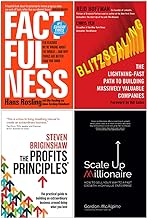 Factfulness, Blitzscaling, The Profits Principles, Scale Up Millionaire 4 Books Collection Set