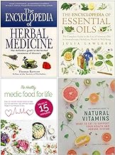 Bartram's Encyclopedia of Herbal Medicine, Encyclopedia of Essential Oils, The Healthy Medic Food for Life, The Complete Guide to Natural Vitamins 4 Books Collection Set