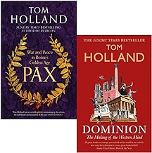 Set di 2 libri della collezione Tom Holland (Guerra per la Pace e pace nell'età dell'oro di Roma [copertina rigida] e Dominion The Making of the Western Mind)