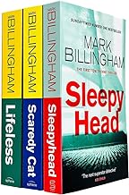 Mark Billingham Tom Thorne Novels Series 3 Books Collection Set (Sleepyhead, Scaredy Cat, Lifeless)
