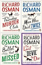 Set di 4 libri della collezione Richard Osman (Il club degli omicidi del giovedì, L'uomo che morì due volte, Il proiettile mancato, L'ultimo diavolo a morire)