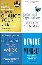 Foblit ltd How To Change Your Life, Learned Optimism, [Hardcover] Designing Your Work Life & Rewire Your Mindset 4 Books Collection Set